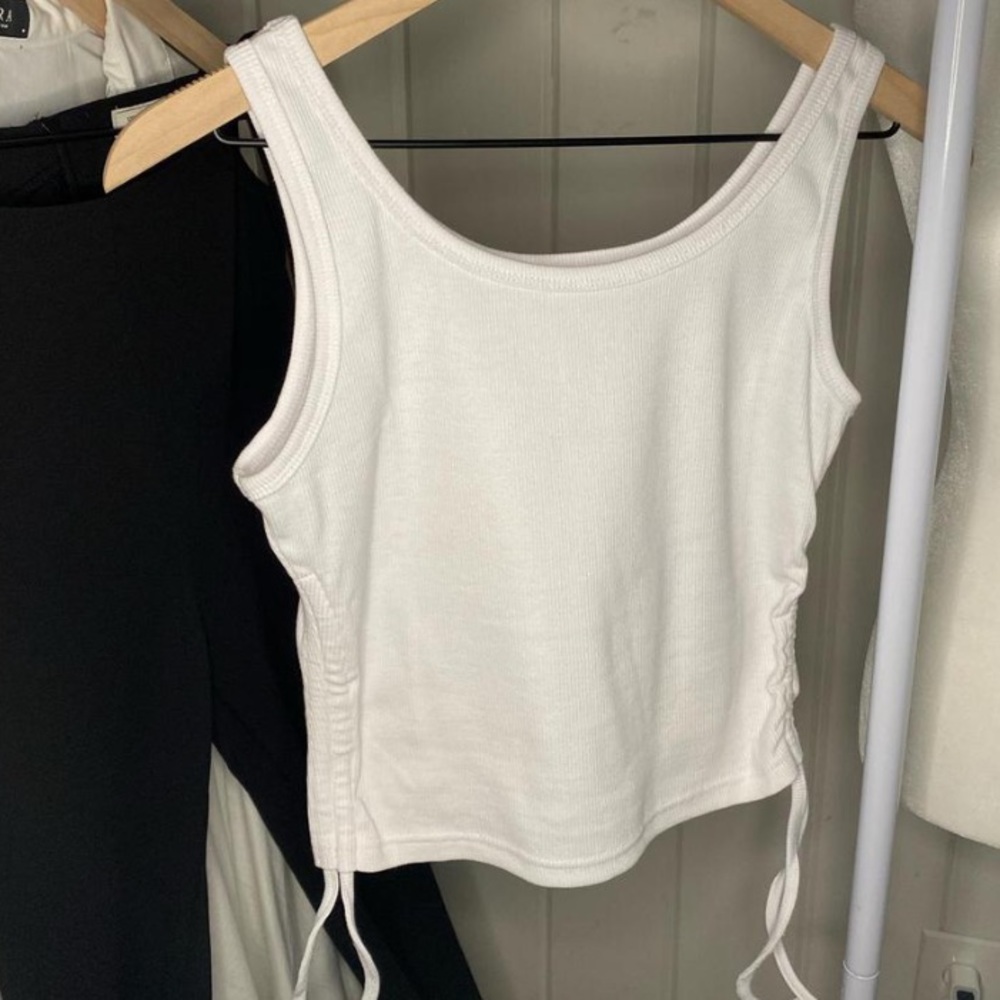 Scrunch side tie tank top, NEW